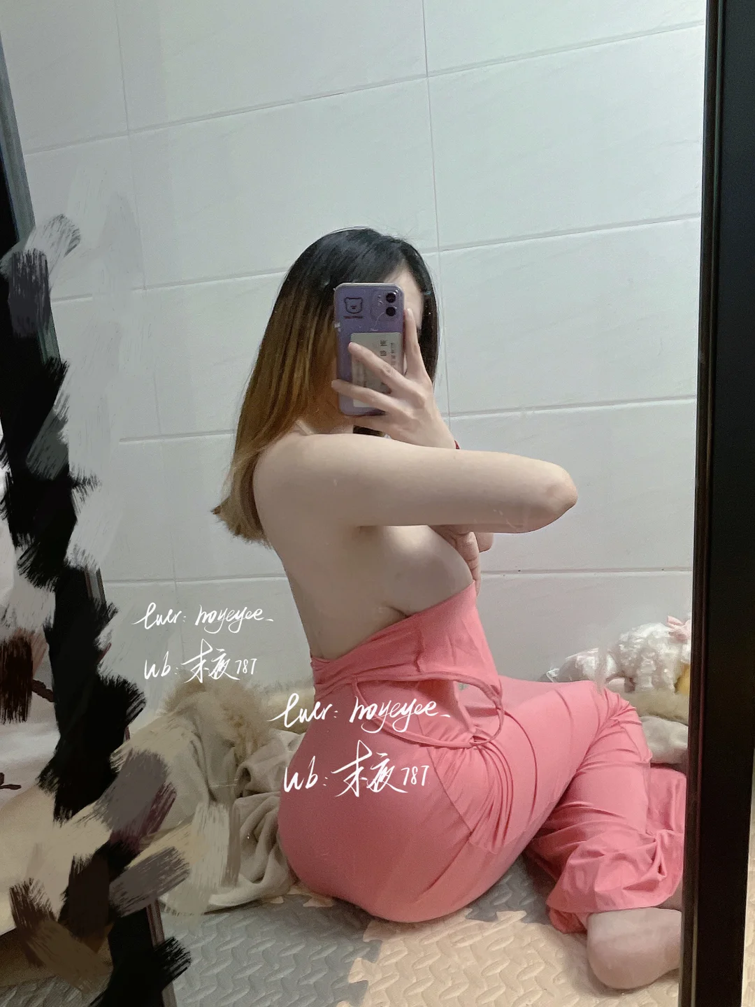 末夜787 - 自摄 粉色裙子 [23P,1V-166MB] tg@simisebaisi 【丝足阁】009.webp